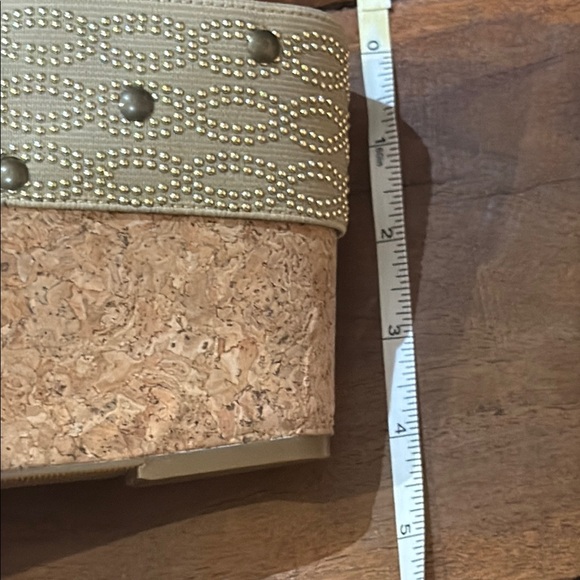 NWOB Lucky Brand Miller Studded Cork Wedge Platform Sandals 11M (41 EU) - Picture 7 of 8